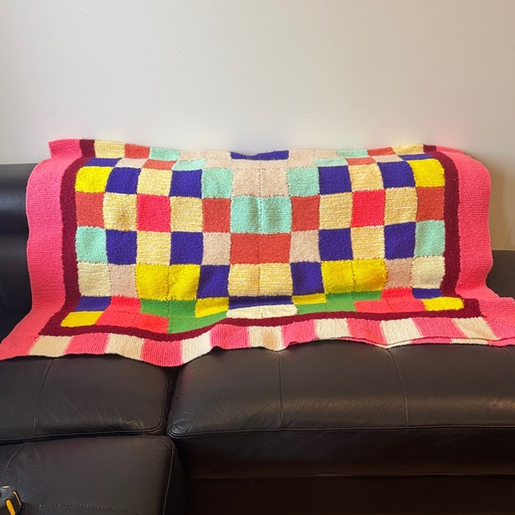 Colorful Patchwork Throw Blanket - Picture 4 of 4
